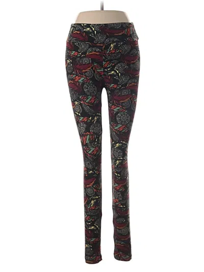 Pre-owned Lularoe Leggings In Burgundy