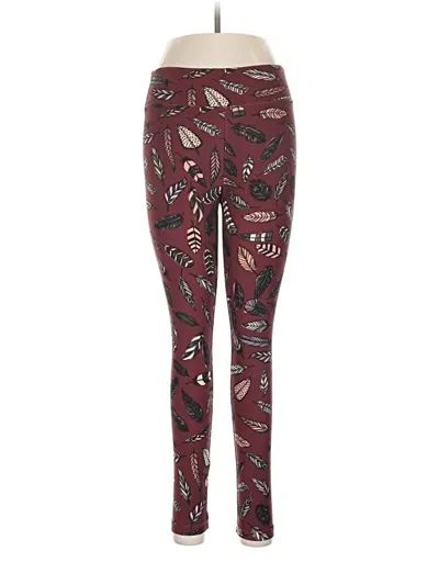 Pre-owned Lularoe Leggings In Burgundy