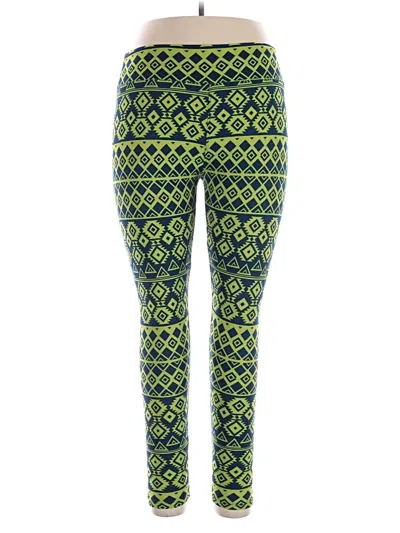 Pre-owned Lularoe Leggings In Green