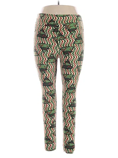 Pre-owned Lularoe Leggings In Green