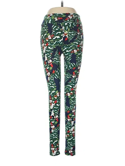 Pre-owned Lularoe Leggings In Green