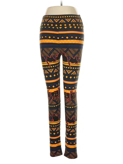 Pre-owned Lularoe Leggings In Orange