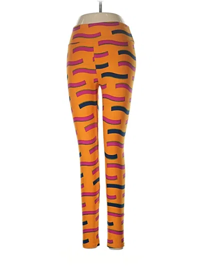 Pre-owned Lularoe Leggings In Orange