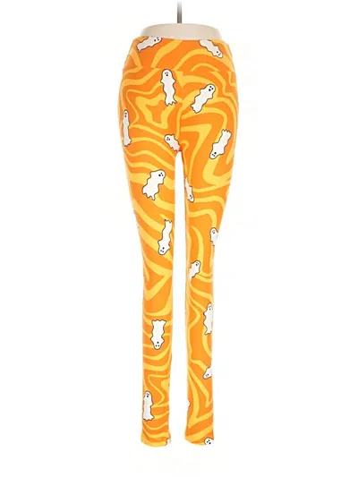 Pre-owned Lularoe Leggings In Orange