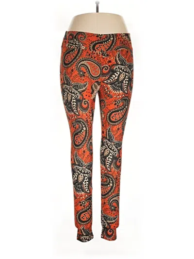 Pre-owned Lularoe Leggings In Orange