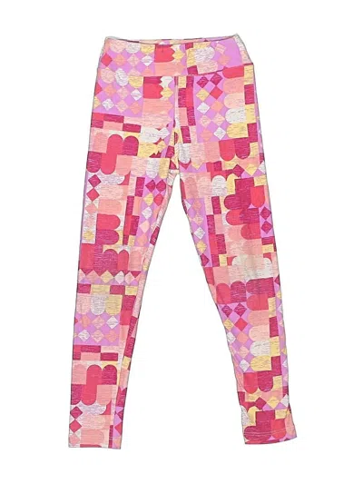 Pre-owned Lularoe Kids' Leggings In Pink