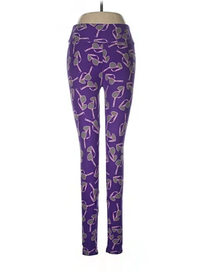 Pre-owned Lularoe Leggings In Purple
