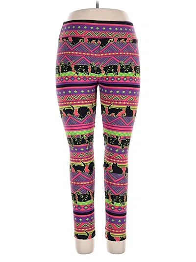 Pre-owned Lularoe Leggings In Purple