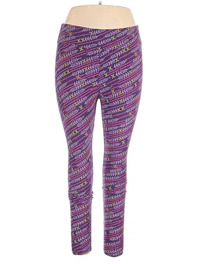 Pre-owned Lularoe Leggings In Purple