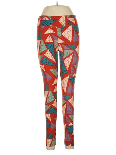 Pre-owned Lularoe Leggings In Red