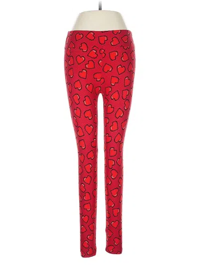 Pre-owned Lularoe Leggings In Red
