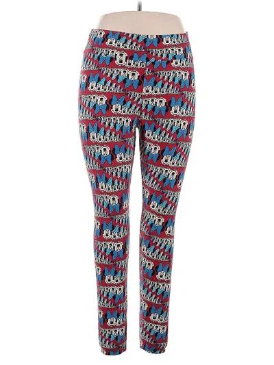 Pre-owned Lularoe Leggings In Red