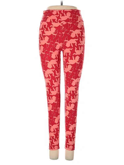 Pre-owned Lularoe Leggings In Red