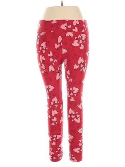 Pre-owned Lularoe Leggings In Red