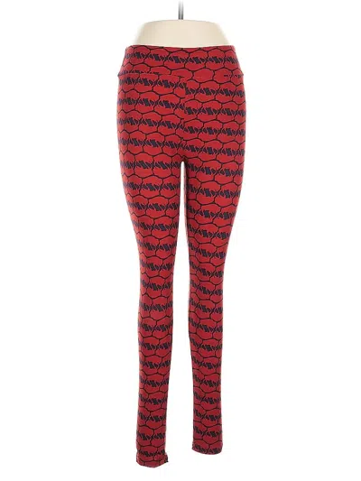 Pre-owned Lularoe Leggings In Red
