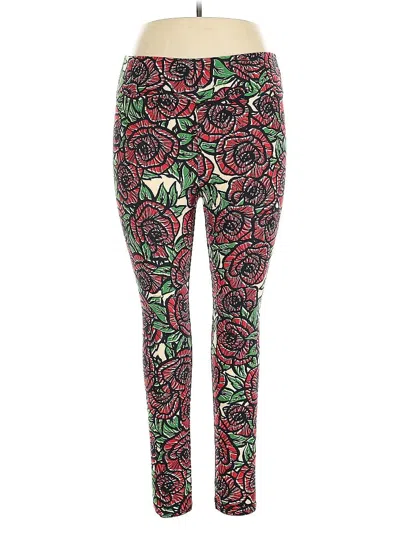 Pre-owned Lularoe Leggings In Red
