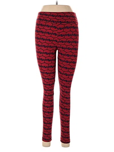 Pre-owned Lularoe Leggings In Red