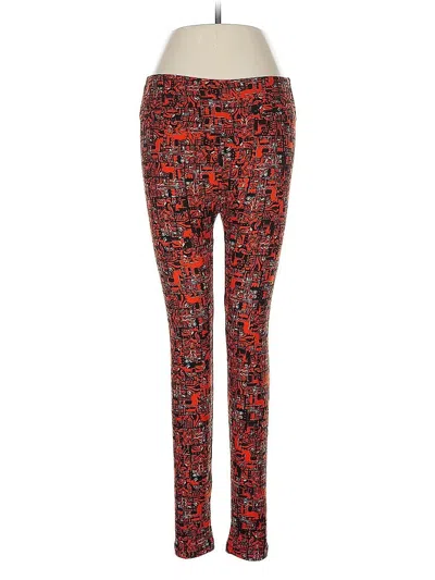 Pre-owned Lularoe Leggings In Red