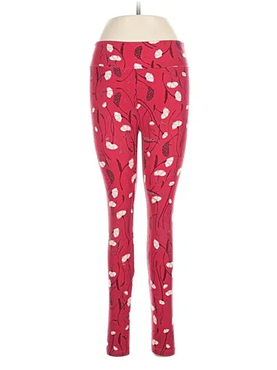Pre-owned Lularoe Leggings In Red