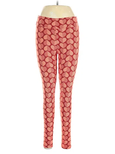 Pre-owned Lularoe Leggings In Red