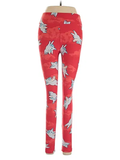 Pre-owned Lularoe Leggings In Red