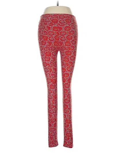 Pre-owned Lularoe Leggings In Red
