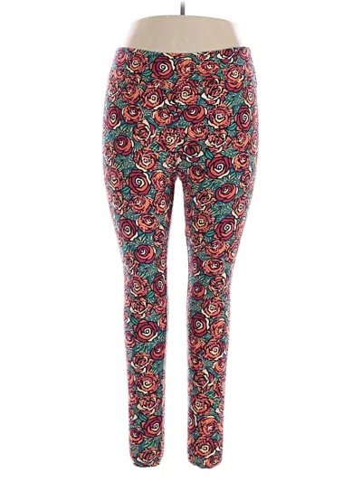 Pre-owned Lularoe Leggings In Red