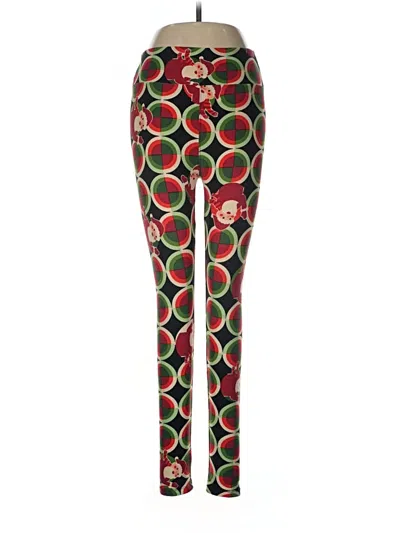 Pre-owned Lularoe Leggings In Red