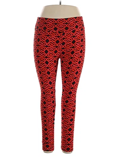 Pre-owned Lularoe Leggings In Red