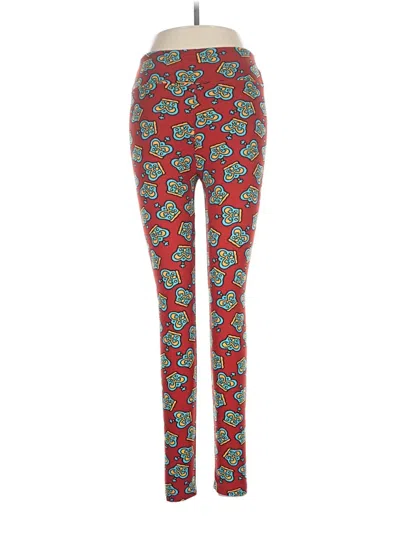 Pre-owned Lularoe Leggings In Red