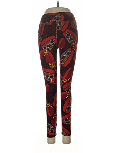 Pre-owned Lularoe Leggings In Red