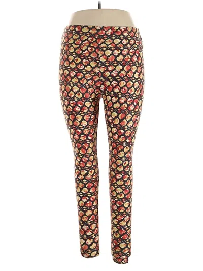 Pre-owned Lularoe Leggings In Red