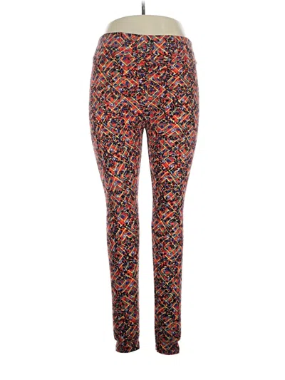 Pre-owned Lularoe Leggings In Red