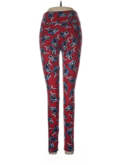 Pre-owned Lularoe Leggings In Red