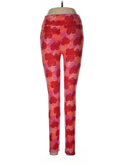Pre-owned Lularoe Leggings In Red