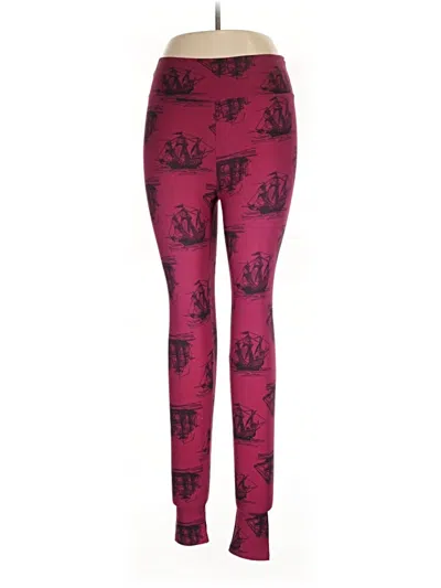 Pre-owned Lularoe Leggings In Red