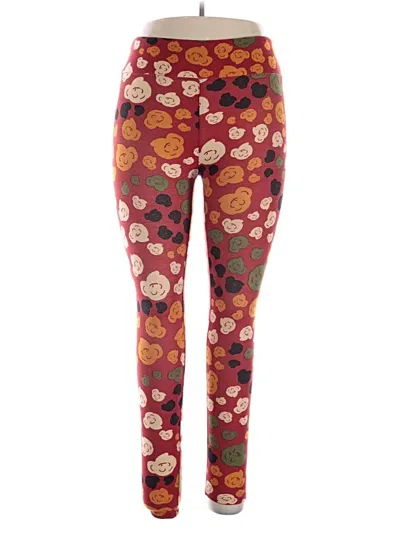 Pre-owned Lularoe Leggings In Red