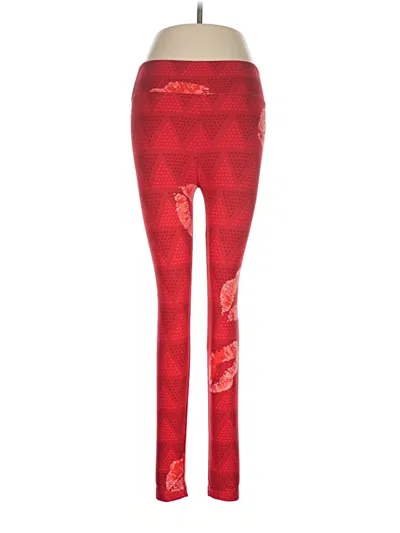 Pre-owned Lularoe Leggings In Red