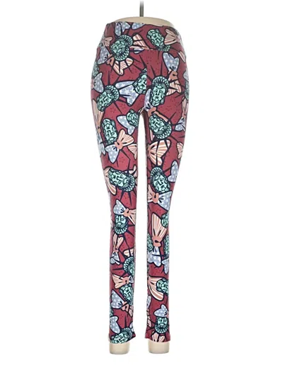 Pre-owned Lularoe Leggings In Red