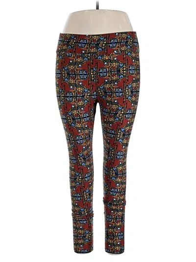 Pre-owned Lularoe Leggings In Red