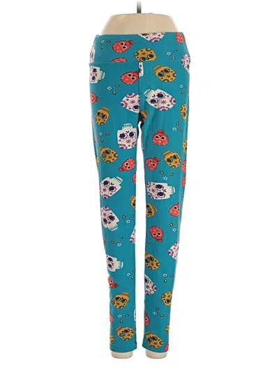 Pre-owned Lularoe Leggings In Teal