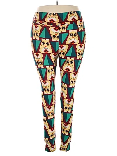 Pre-owned Lularoe Leggings In Teal