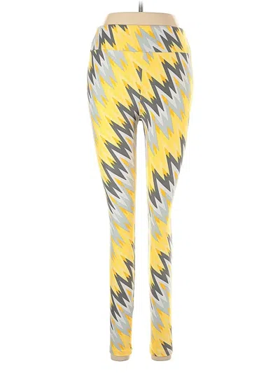 Pre-owned Lularoe Leggings In Yellow