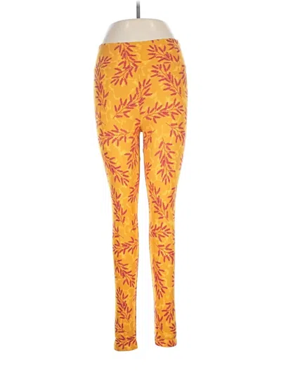 Pre-owned Lularoe Leggings In Yellow