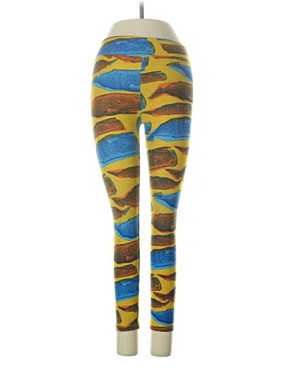 Pre-owned Lularoe Leggings In Yellow