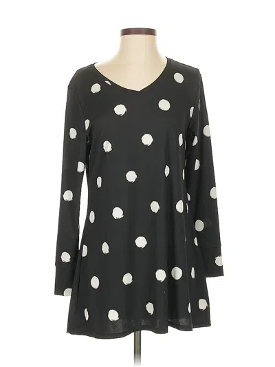 Pre-owned Lularoe Long Sleeve Blouse In Black