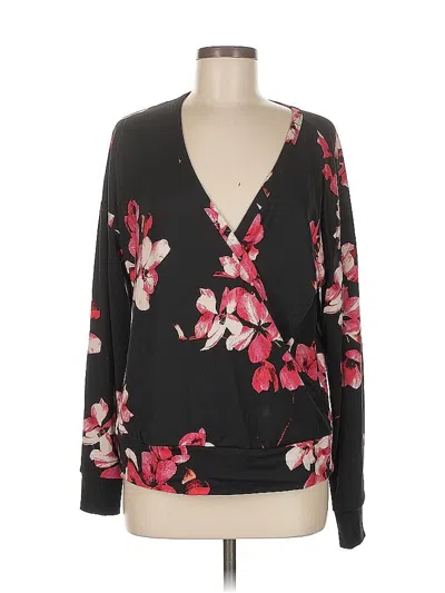 Pre-owned Lularoe Long Sleeve Blouse In Black