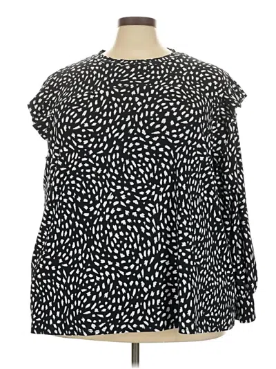 Pre-owned Lularoe Long Sleeve Blouse In Black