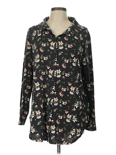 Pre-owned Lularoe Long Sleeve Blouse In Black
