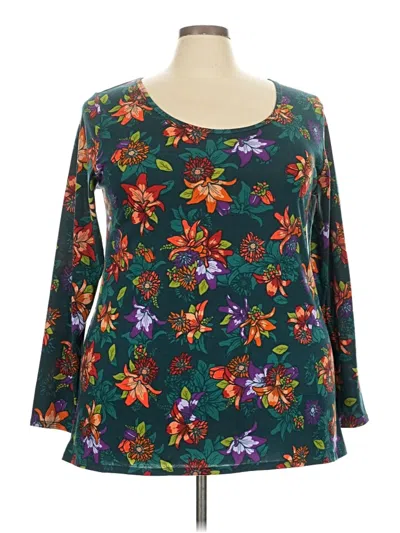 Pre-owned Lularoe Long Sleeve Blouse In Blue